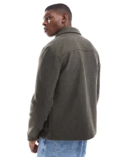 ONLY & SONS Utility Harrington Jacket In Light Brown For Men Bungee Cord -Modern Clothing Shop 206870729 4