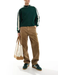 ONLY & SONS Loose Cord Carpenter Trousers In Beige For Men Kangaroo -Modern Clothing Shop 206870820 1 kangaroo 1