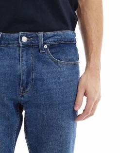 ONLY & SONS Regular Fit Jeans In Mid Blue Wash For Men Medium Blue Denim -Modern Clothing Shop 206908177 4