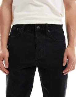 ONLY & SONS Loose Tapered Jeans In Washed Black For Men -Modern Clothing Shop 206908245 5