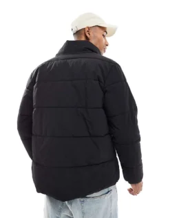 ONLY & SONS Funnel Neck Puffer Jacket In Black For Men -Modern Clothing Shop 206909371 3
