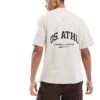 ONLY & SONS T-shirt With Athlectics Print In Beige For Men Silver Cloud