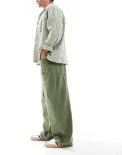 ONLY & SONS Carl Balloon Fit Jeans In Green Wash For Men Ecru -Modern Clothing Shop 206910908 3