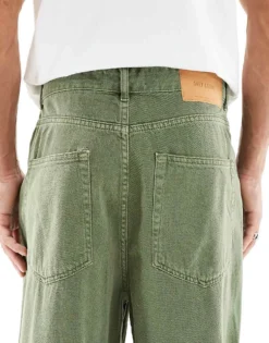 ONLY & SONS Carl Balloon Fit Jeans In Green Wash For Men Ecru -Modern Clothing Shop 206910908 4
