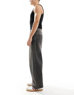 ONLY & SONS Carl Balloon Fit Jeans In Washed Grey For Men Washed Black -Modern Clothing Shop 206910980 3