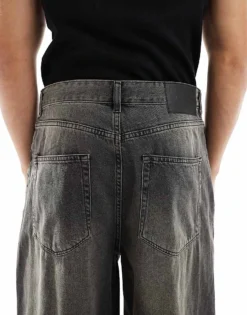 ONLY & SONS Carl Balloon Fit Jeans In Washed Grey For Men Washed Black -Modern Clothing Shop 206910980 4