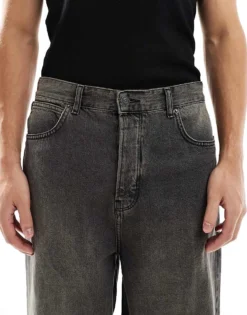 ONLY & SONS Carl Balloon Fit Jeans In Washed Grey For Men Washed Black -Modern Clothing Shop 206910980 5