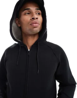 ONLY & SONS Oversized Scuba Zip Through Hoodie In Black For Men -Modern Clothing Shop 206911035 3