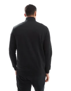 ONLY & SONS Curated High Neck 1/4 Zip Sweater In Black For Men -Modern Clothing Shop 207277335 4