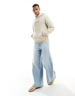 ONLY & SONS Curated Hoodie In Stone For Men Silver Lining -Modern Clothing Shop 207277467 3