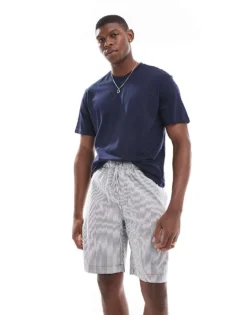 ONLY & SONS Pyjama Set Giftbox With T-shirt & Short In Navy Stripe For Men -Modern Clothing Shop 207429006 4