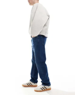 ONLY & SONS Edge Straight Jean In Dark Blue Wash For Men Dark Blue Denim -Modern Clothing Shop 207654697 3