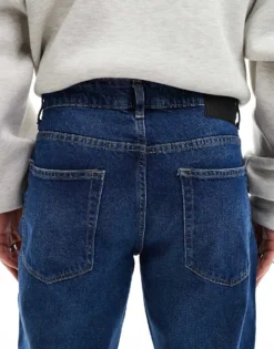 ONLY & SONS Edge Straight Jean In Dark Blue Wash For Men Dark Blue Denim -Modern Clothing Shop 207654697 4