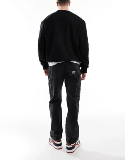 ONLY & SONS Edge Carpenter Jean In Washed Black For Men -Modern Clothing Shop 207654758 3