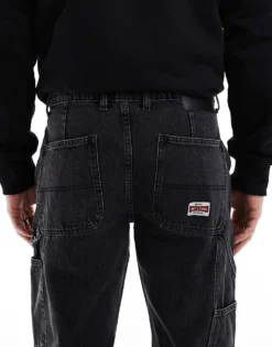 ONLY & SONS Edge Carpenter Jean In Washed Black For Men -Modern Clothing Shop 207654758 4