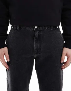 ONLY & SONS Edge Carpenter Jean In Washed Black For Men -Modern Clothing Shop 207654758 5