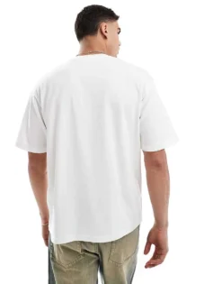 ONLY & SONS Relaxed Fit Soft Touch T-shirt In White For Men -Modern Clothing Shop 207654858 4