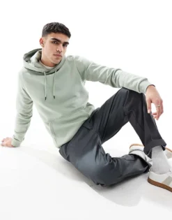 ONLY & SONS Hoodie In Washed Sage For Men Iceberg Green -Modern Clothing Shop 207654936 1 iceberggreen 1