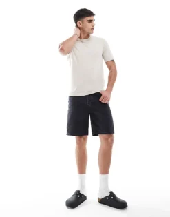 ONLY & SONS Short Sleeve Knit T-shirt In Beige For Men Silver Lining -Modern Clothing Shop 207655162 3