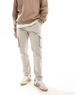 ONLY & SONS Tapered Tech Cargo In Stone For Men String -Modern Clothing Shop 207655224 3