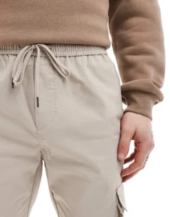 ONLY & SONS Tapered Tech Cargo In Stone For Men String -Modern Clothing Shop 207655224 4