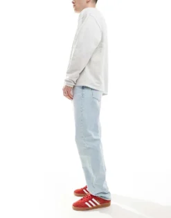 ONLY & SONS Edge Straight Jean In Light Blue Wash For Men Light Blue Denim -Modern Clothing Shop 207655240 3