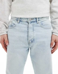 ONLY & SONS Edge Straight Jean In Light Blue Wash For Men Light Blue Denim -Modern Clothing Shop 207655240 5