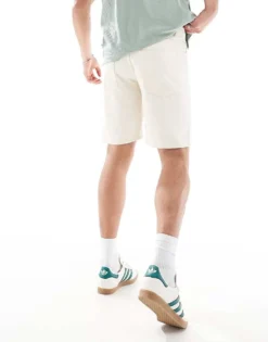 ONLY & SONS Edge Straight Fit Denim Shorts In Ecru For Men -Modern Clothing Shop 207655371 3