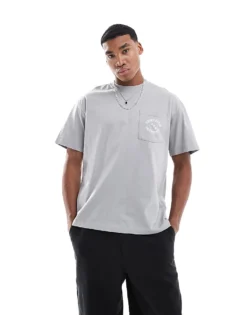 ONLY & SONS Boxy Fit T-shirt With Back Print In Washed Grey For Men Ultimate Grey -Modern Clothing Shop 207659394 3