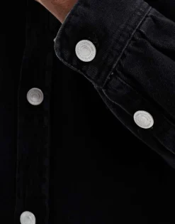 ONLY & SONS Clean Denim Shacket In Black For Men Washed Black -Modern Clothing Shop 207659474 3