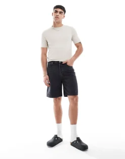 ONLY & SONS Loose Fit Denim Short In Washed Black For Men -Modern Clothing Shop 207659487 5