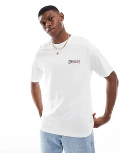 ONLY & SONS Oversized T-shirt With Nevada Back Print In White For Men -Modern Clothing Shop 207918080 4