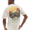 ONLY & SONS Oversized T-shirt With Honshu Back Print In Taupe For Men Silver Lining