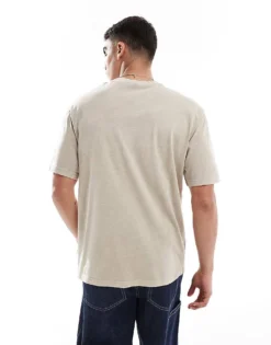 ONLY & SONS Distressed T-shirt In Cream For Men String -Modern Clothing Shop 207918274 4