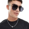 ONLY & SONS Aviator Sunglasses In Black For Men