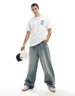 ONLY & SONS Relaxed Fit T-shirt With Palm Back Print In White For Men Cloud Dancer -Modern Clothing Shop 207921914 3