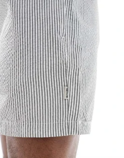 ONLY & SONS Seersucker Swim Shorts In Dark Khaki For Men Kambaba -Modern Clothing Shop 207922155 3