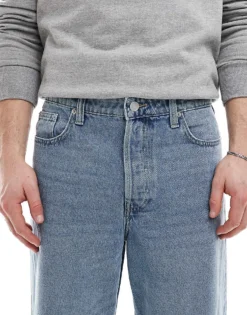 ONLY & SONS Baggy Fit Jeans In Light Blue Wash For Men -Modern Clothing Shop 208038738 4