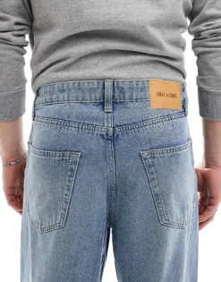ONLY & SONS Baggy Fit Jeans In Light Blue Wash For Men -Modern Clothing Shop 208038738 5